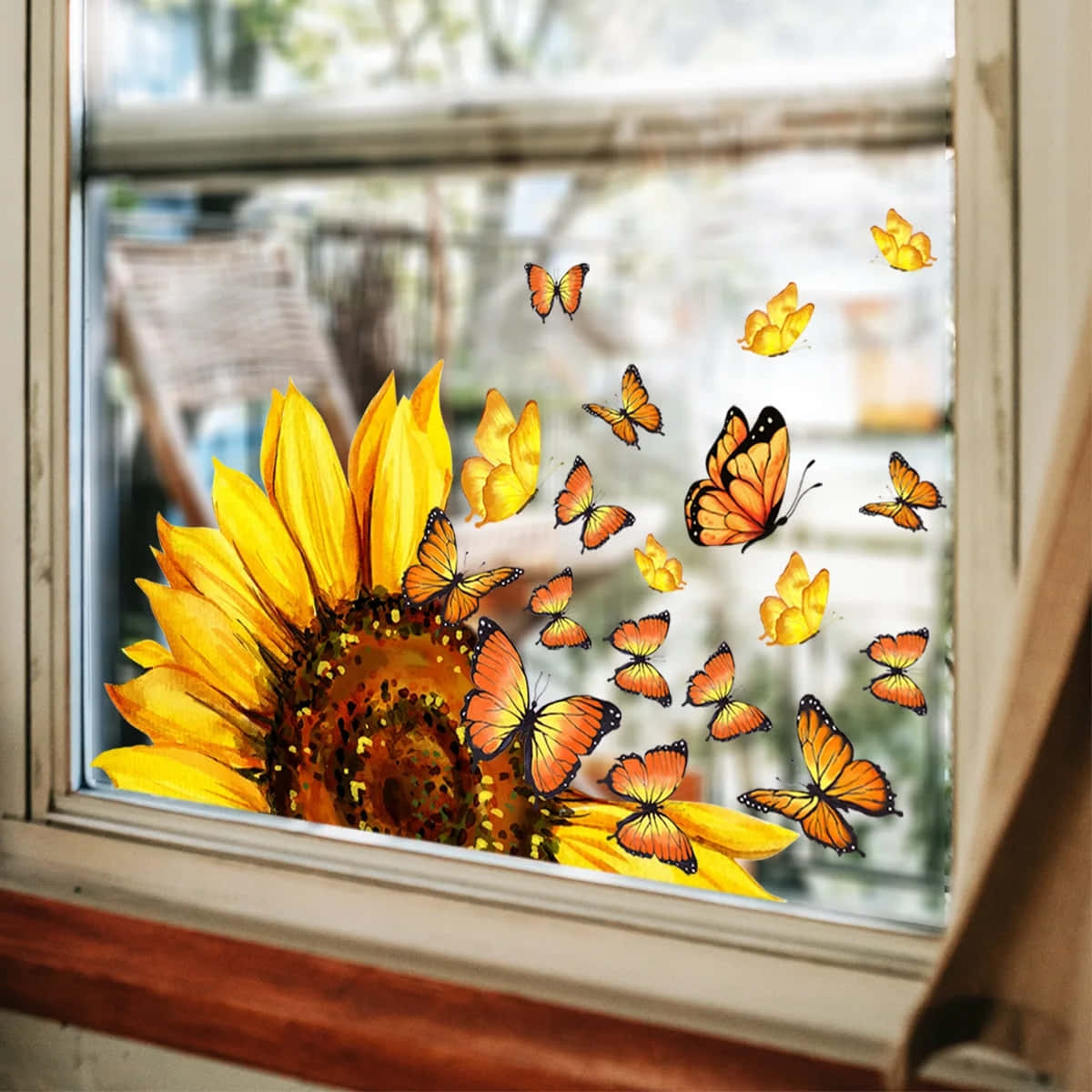 Sunflower And Butterfly Wallpaper