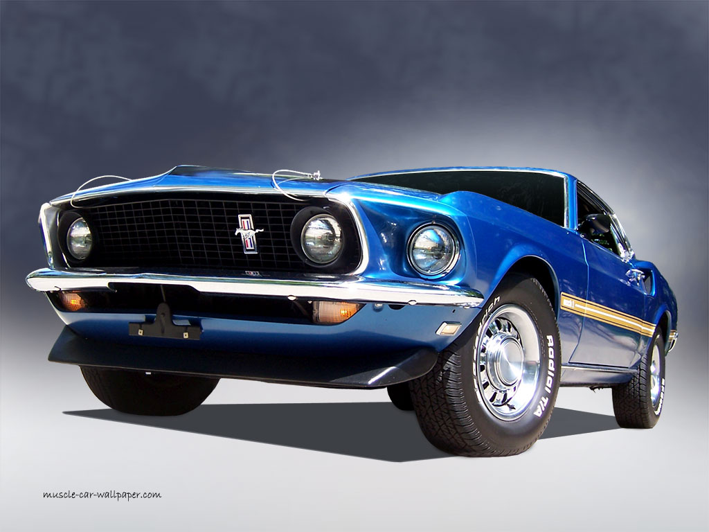 Ford Mustang Mach Blue Fastback Wallpaper 1024