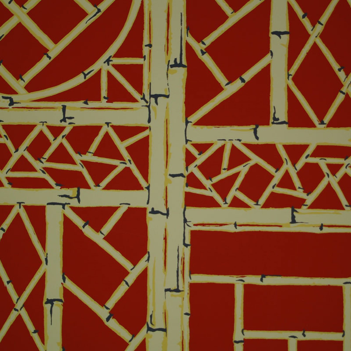 Shop Red Chinese Lattice Wallpaper