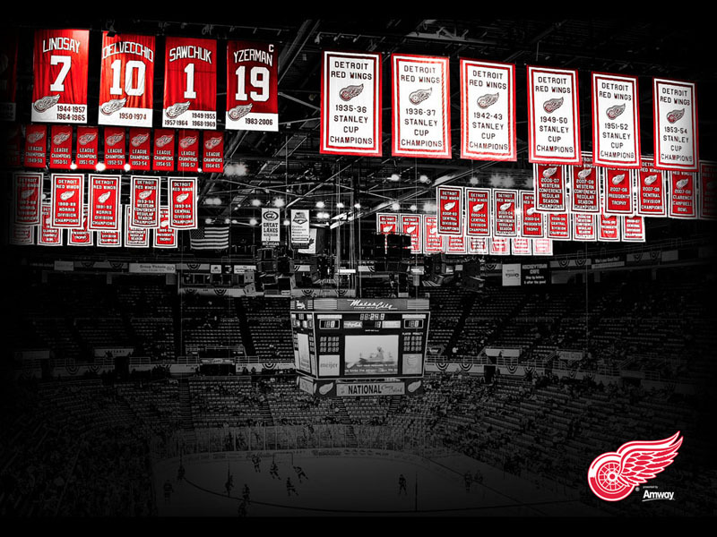 Red Wings Banners Rafters Multimedia