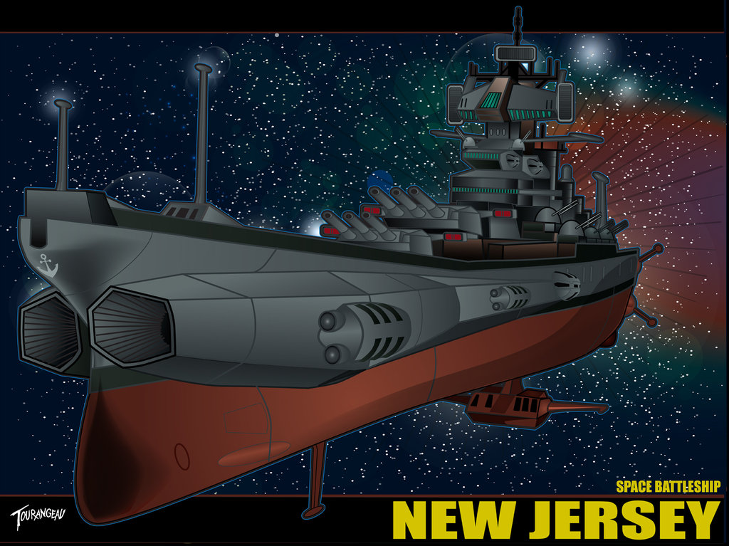 Space Battleship New Jersey Wallpaper by stourangeau on