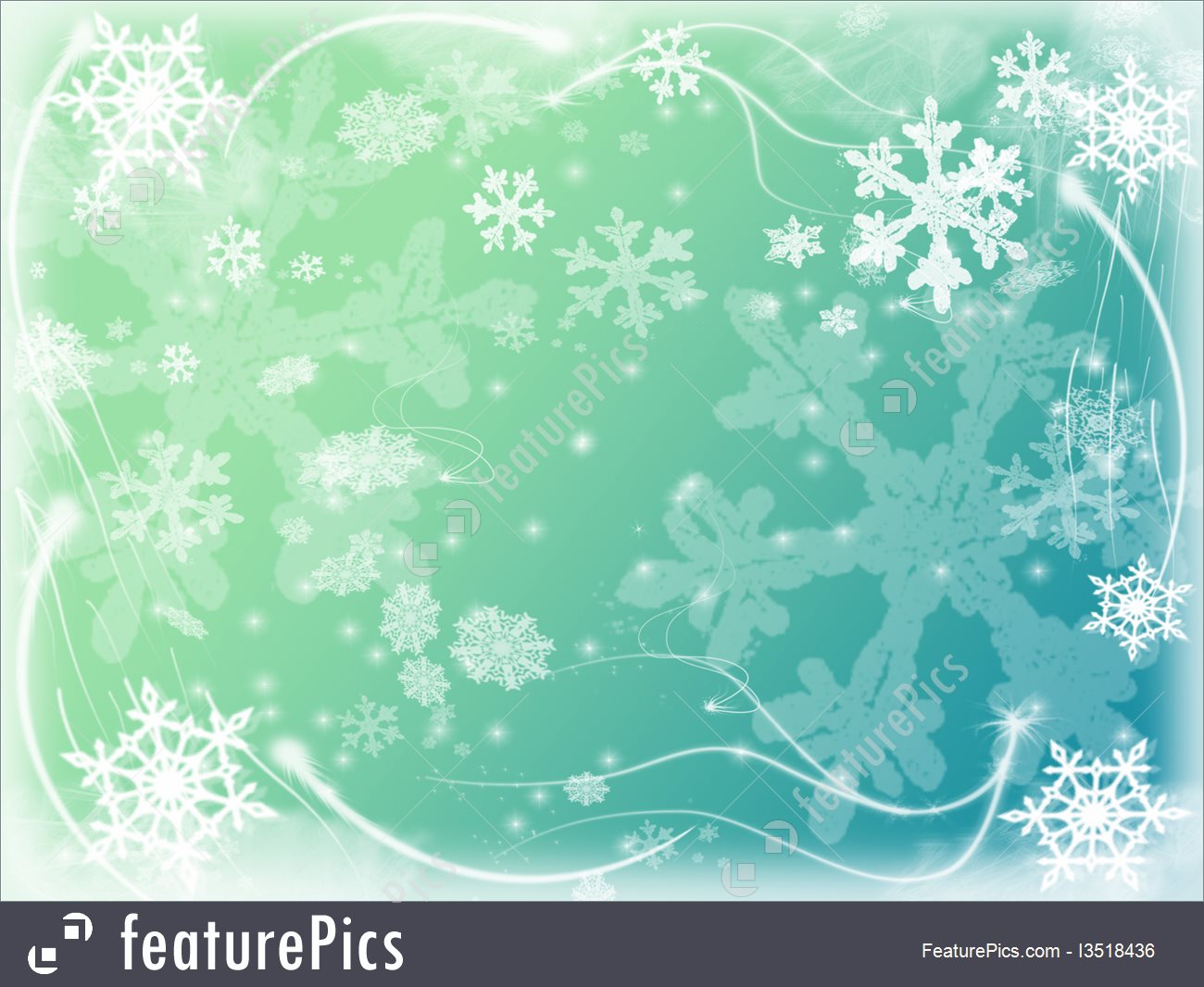 Templates Winter Background With Snowflakes In Blue Stock