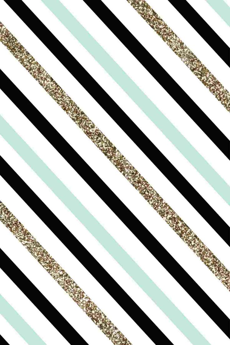 Mint And Gold Stripes More Cute Wallpaper iPhone Background