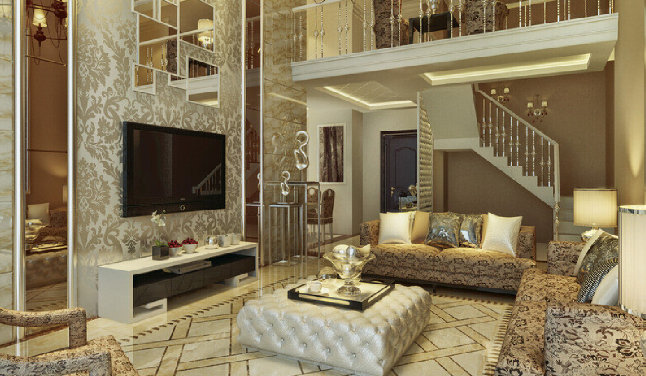 Wallpaper designs for living room 3D House