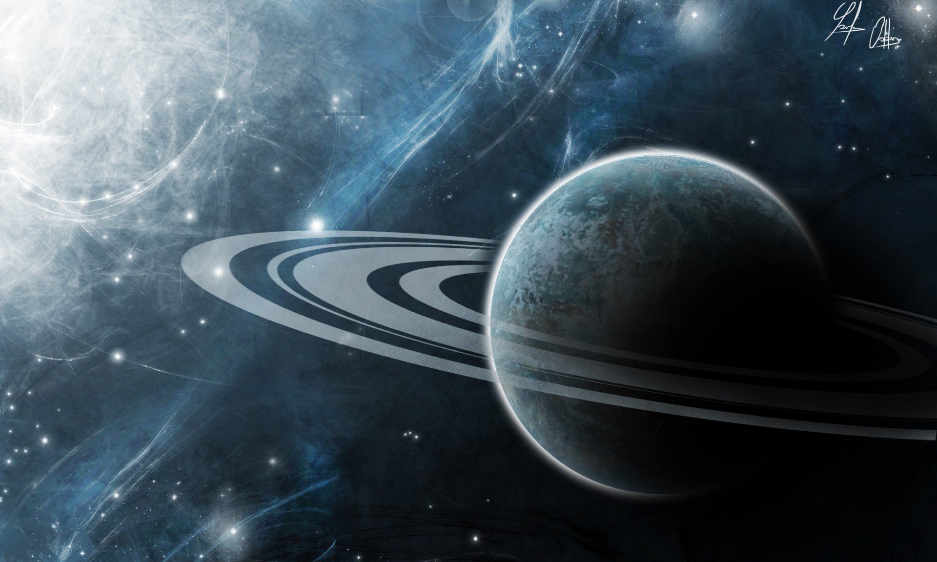 Saturn Art Rings Universe Pla Space HD Wallpaper