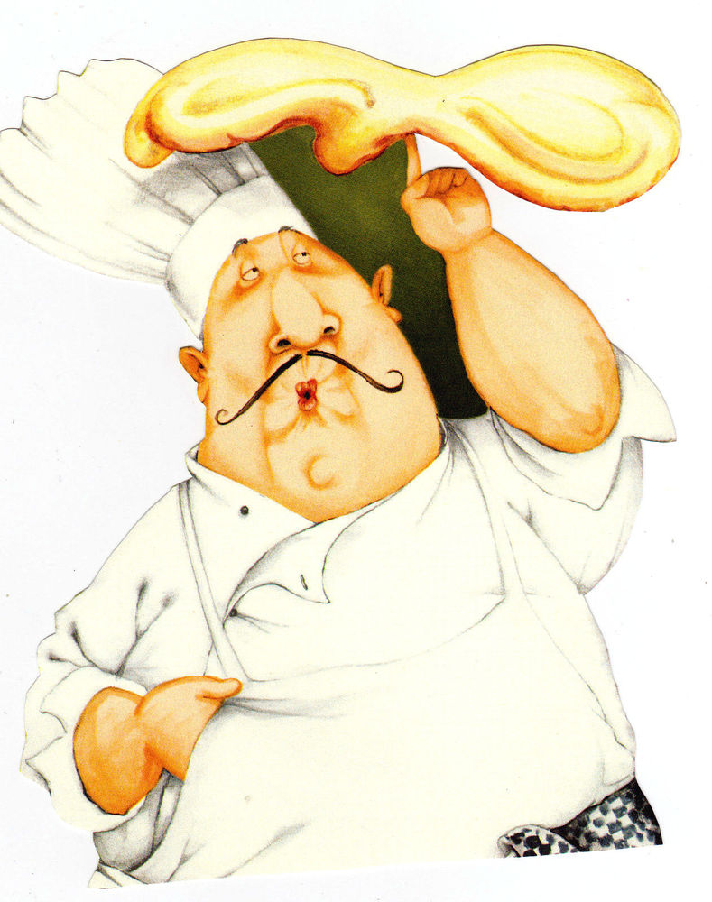 Fat Chef Pizza Kitchen Prepasted Wallpaper Border Cut Out