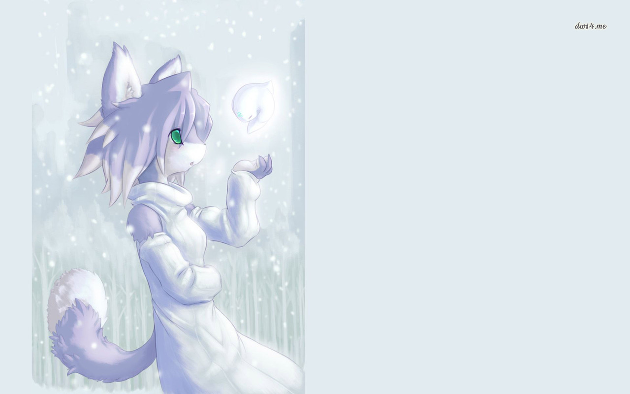 Snow Fox Wallpaper Anime