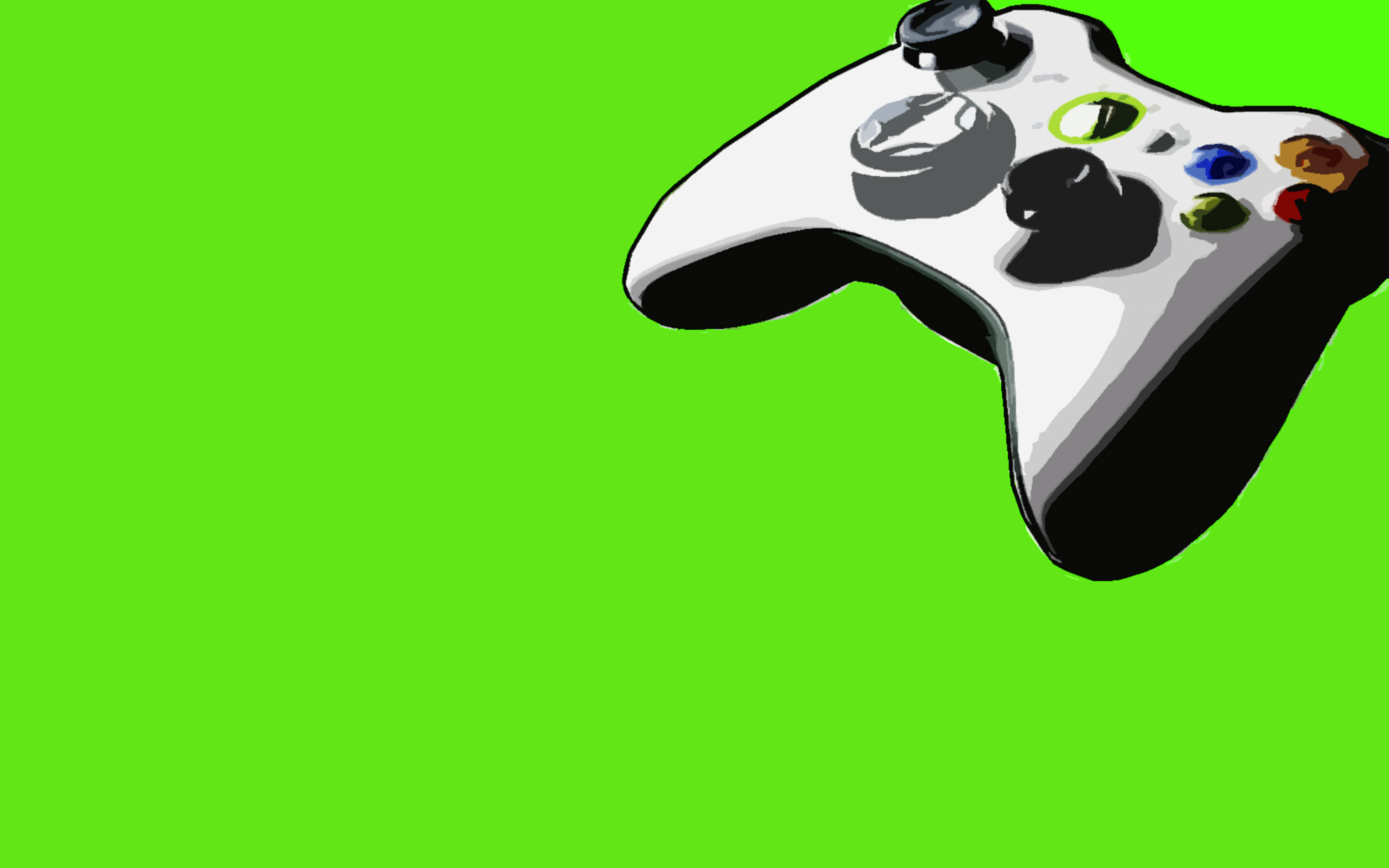 Xbox Controllers Simple Background Green