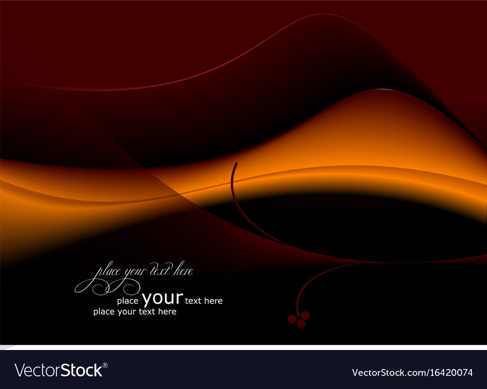 Deep Red Orange Abstract Wave Background Vector Image