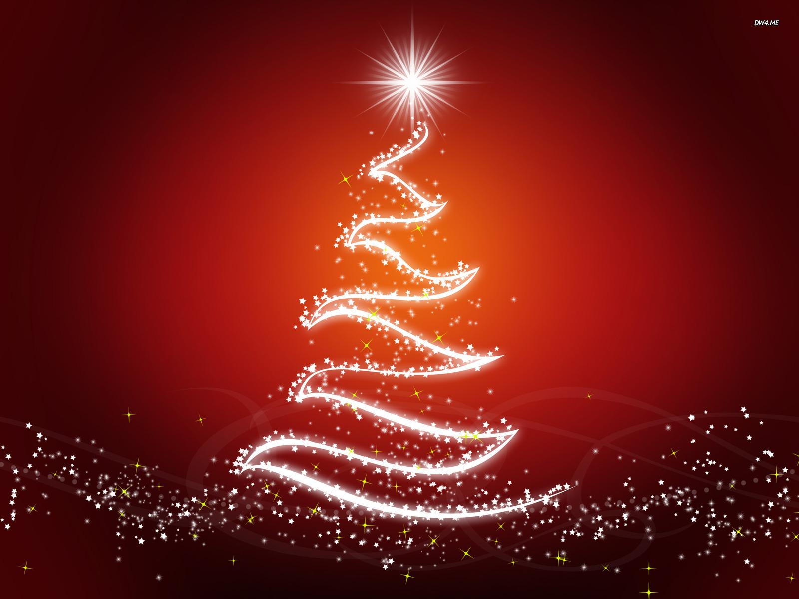 Sparkling Christmas Tree Wallpaper Holiday
