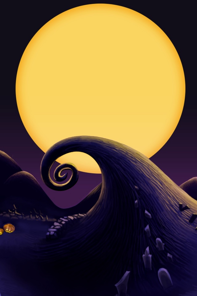 The Nightmare Before Christmas Landscape iPhone Wallpaper