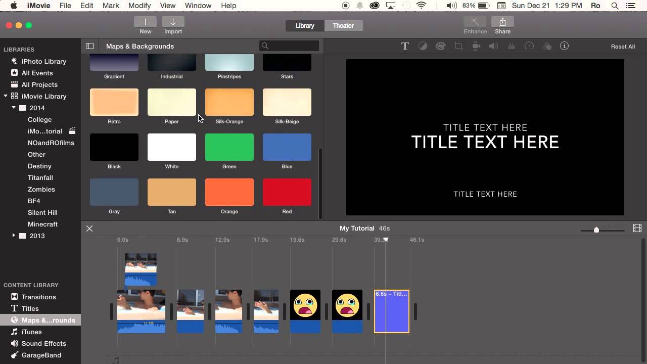 how to add logo in imovie