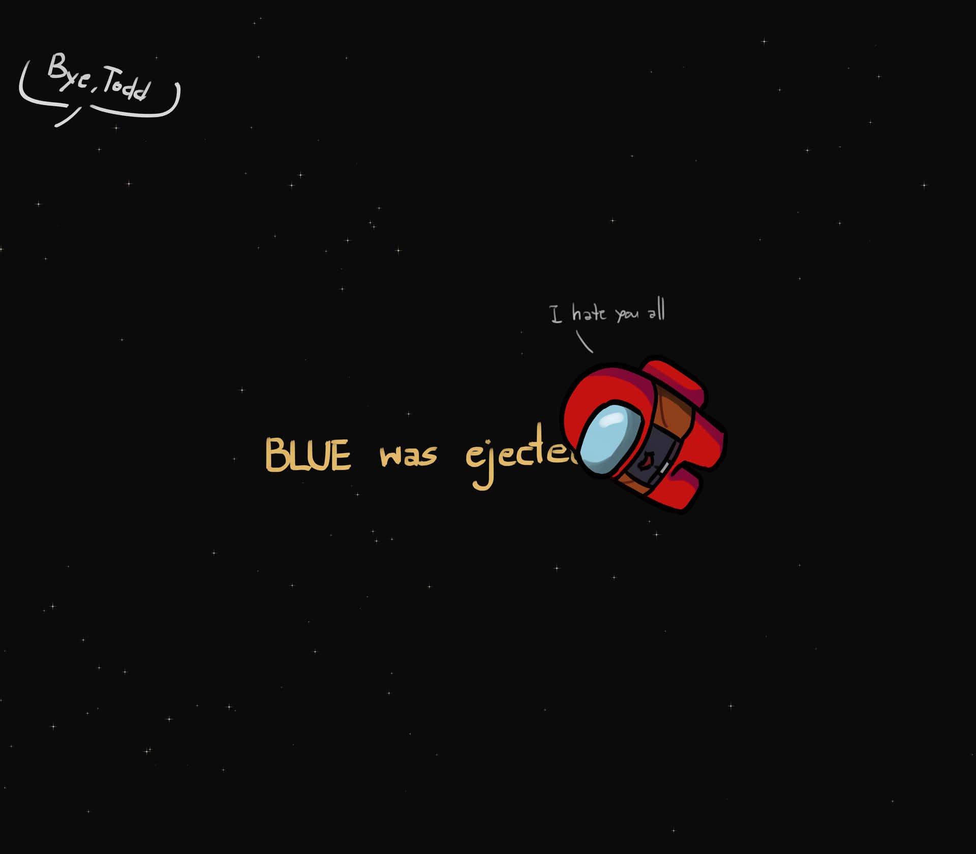 Among Us Space Background Wallpaper
