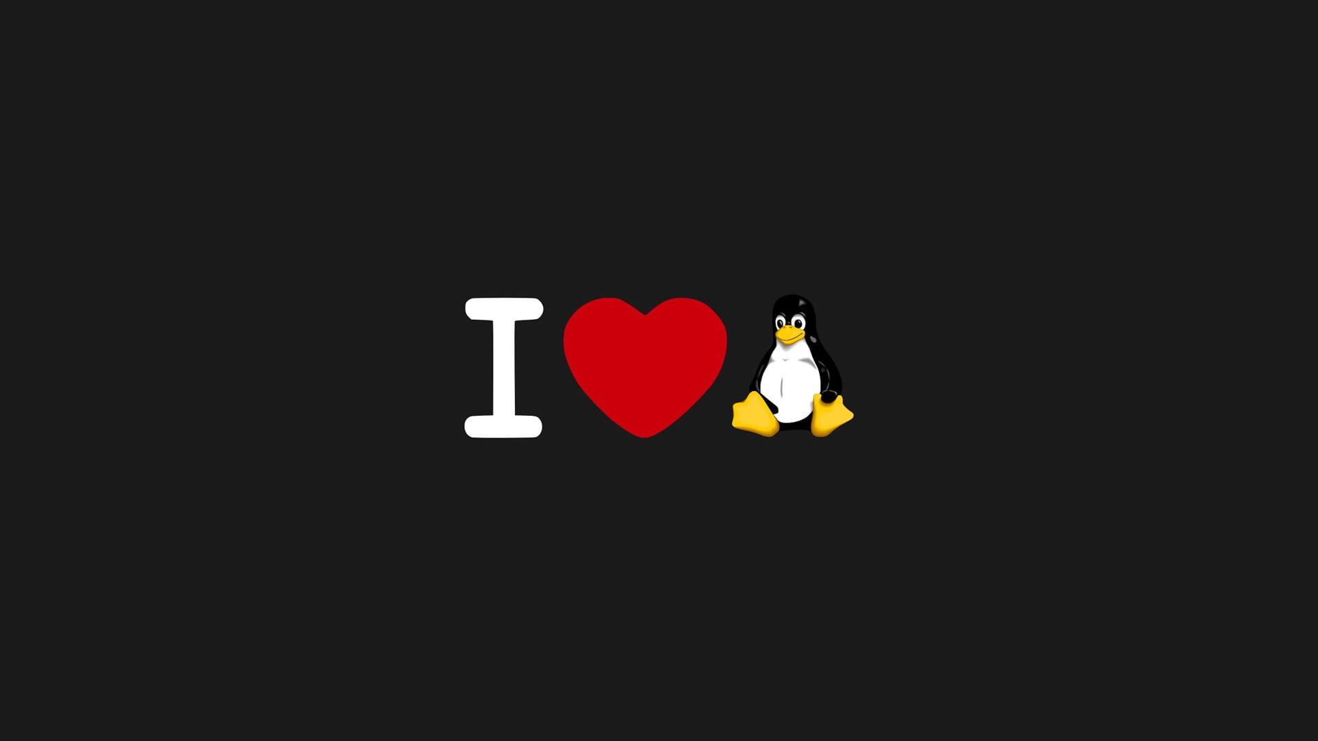 I Love Penguin Emoji Sticker Linux Gnu HD Wallpaper