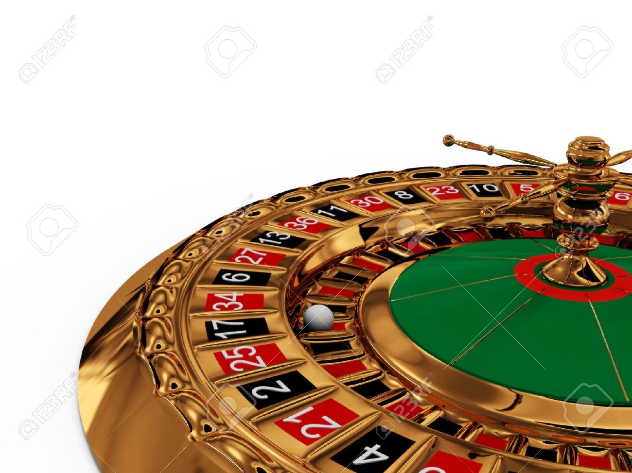 Casino Roulette Wheel On White Background 3d Stock Photo Picture