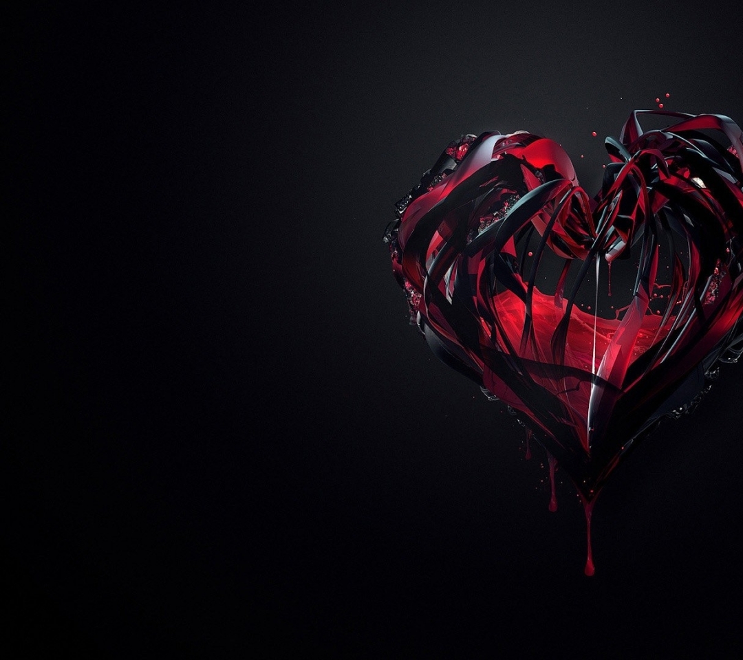  blood artwork water drops hearts black background 1920x1080 wallpaper 1080x960