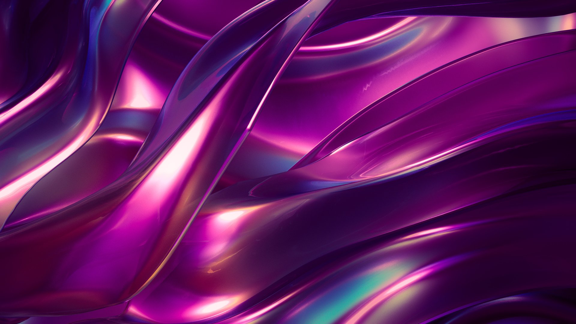 Abstract pink waves background with iridescent highlights, perfect for a modern and vibrant wallpaper