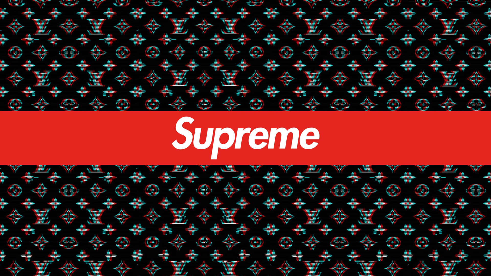 4k Supreme Black Louis Vuitton Wallpaper