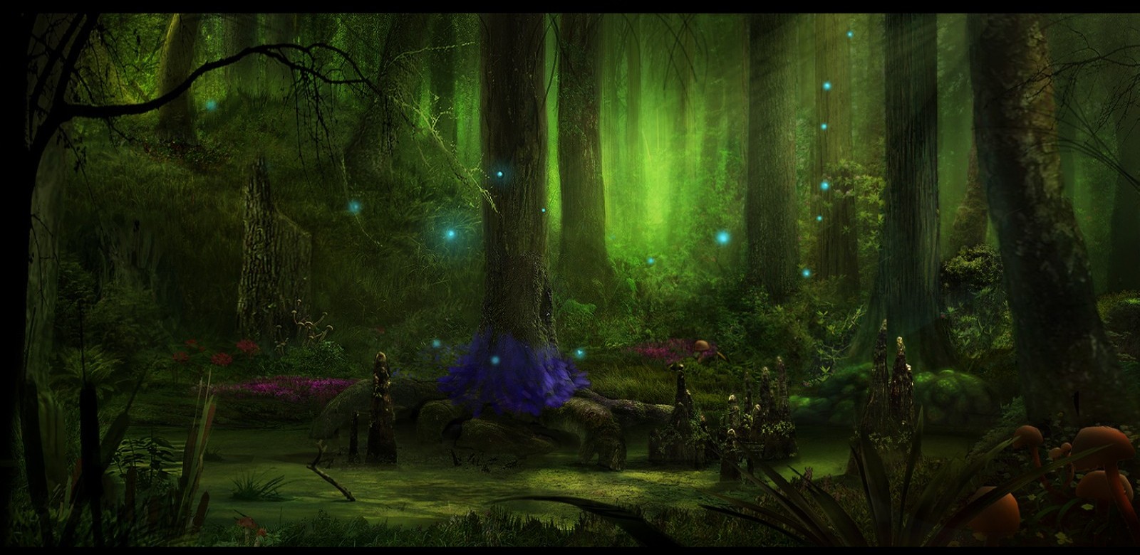 Fairy Tale Background Forest Fairytale