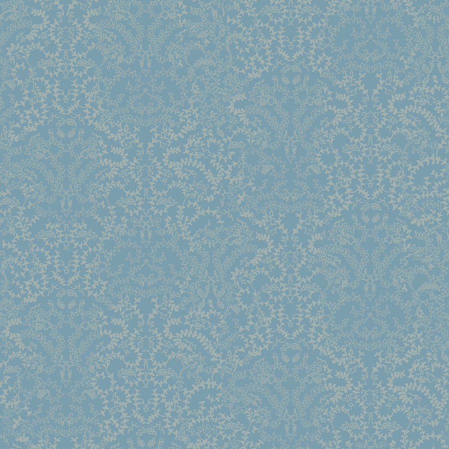 Mountain Lace Line Work Blue Strippable Non Woven Prepasted Wallpaper