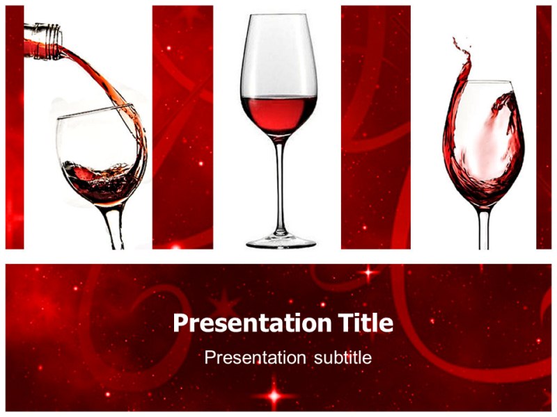 Sweet Wine PPT Templates PowerPoint Themes Backgrounds