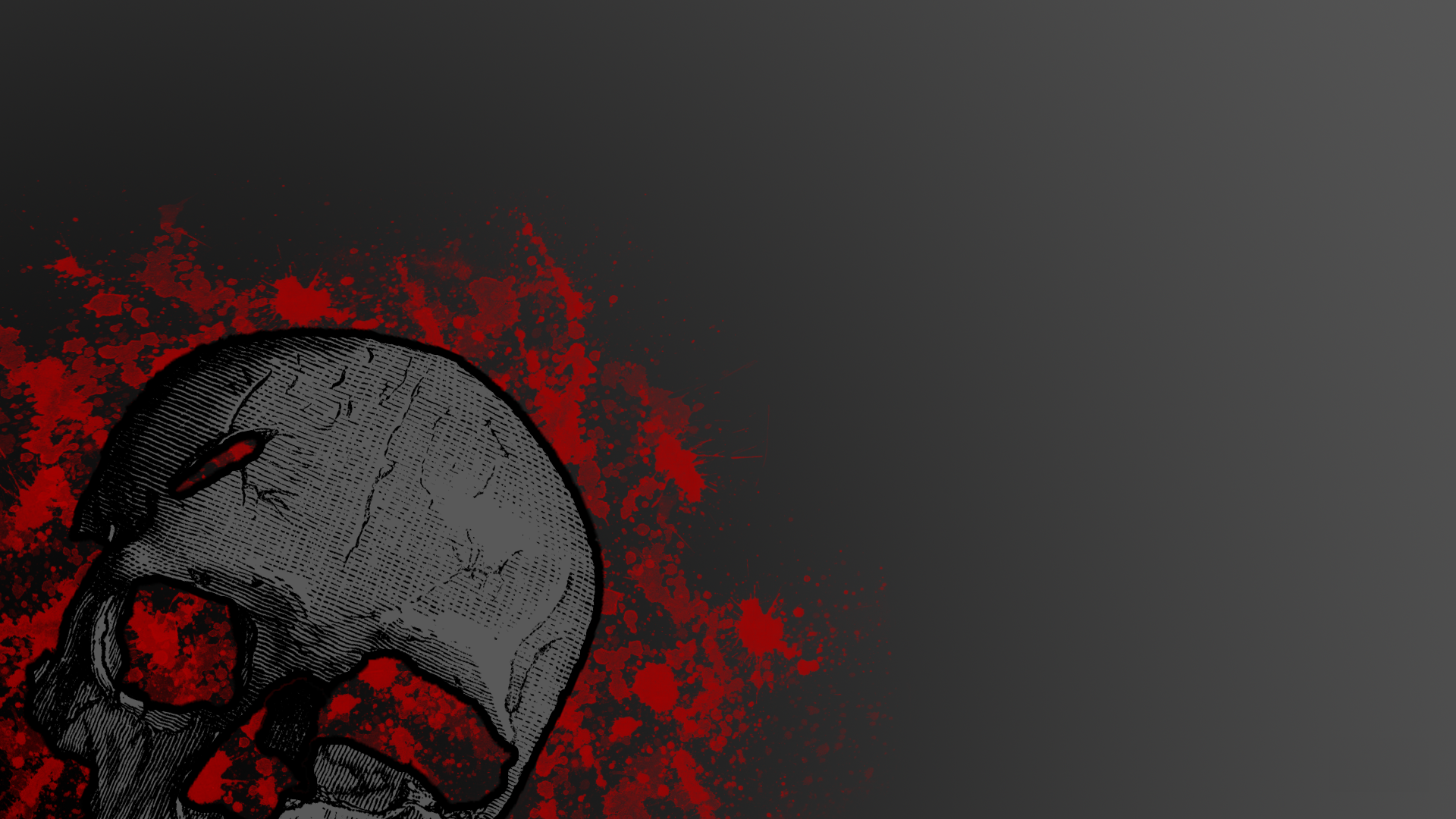 Fire Skull On A Gray Background Wallpaper And Image