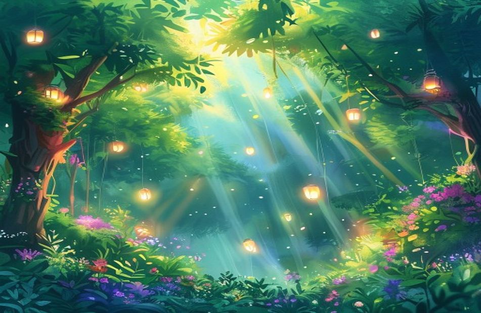 Anime Forest Background