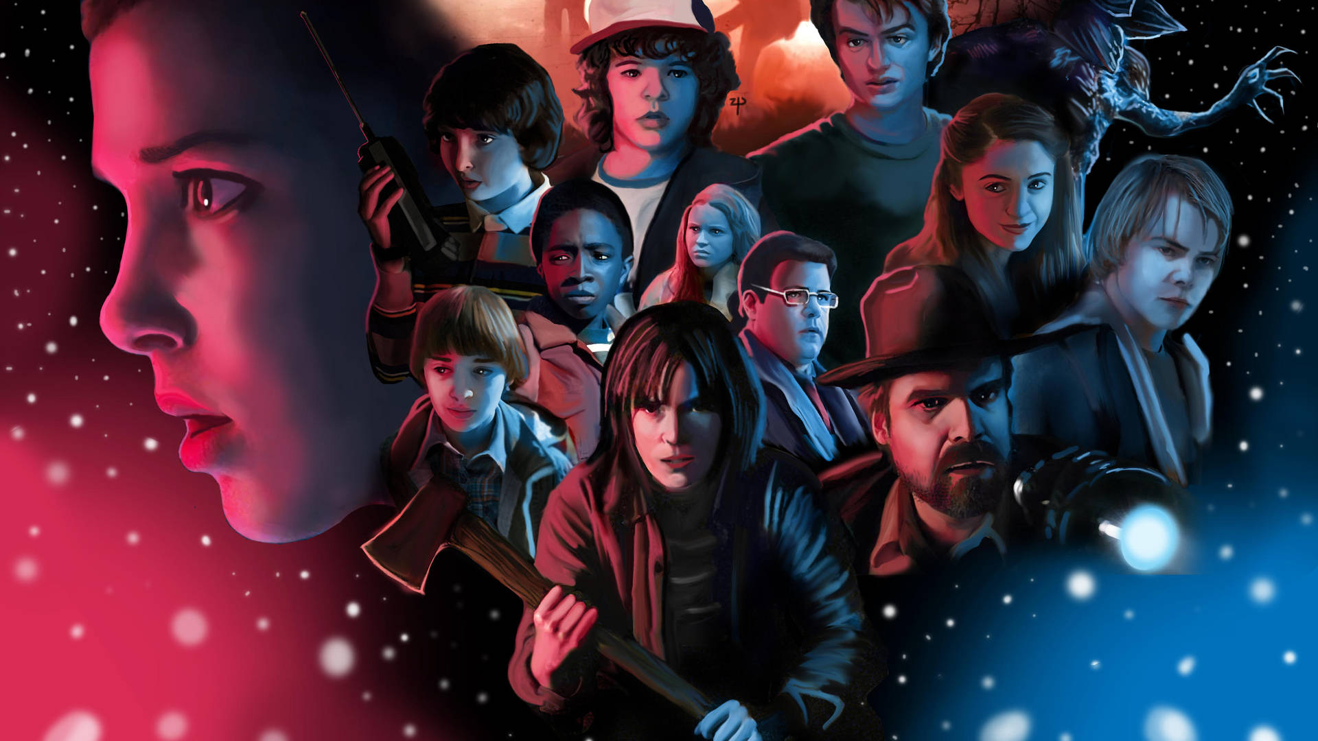 Stranger Things Cast Wallpaper