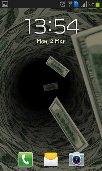 Money Ist Ein Live Wallpaper Mit Einem Fantastischen Tunnel Aus Geld