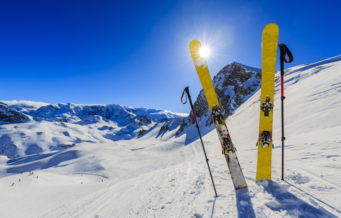 Wallpaper Winter The Sky Sun Rays Snow Landscape