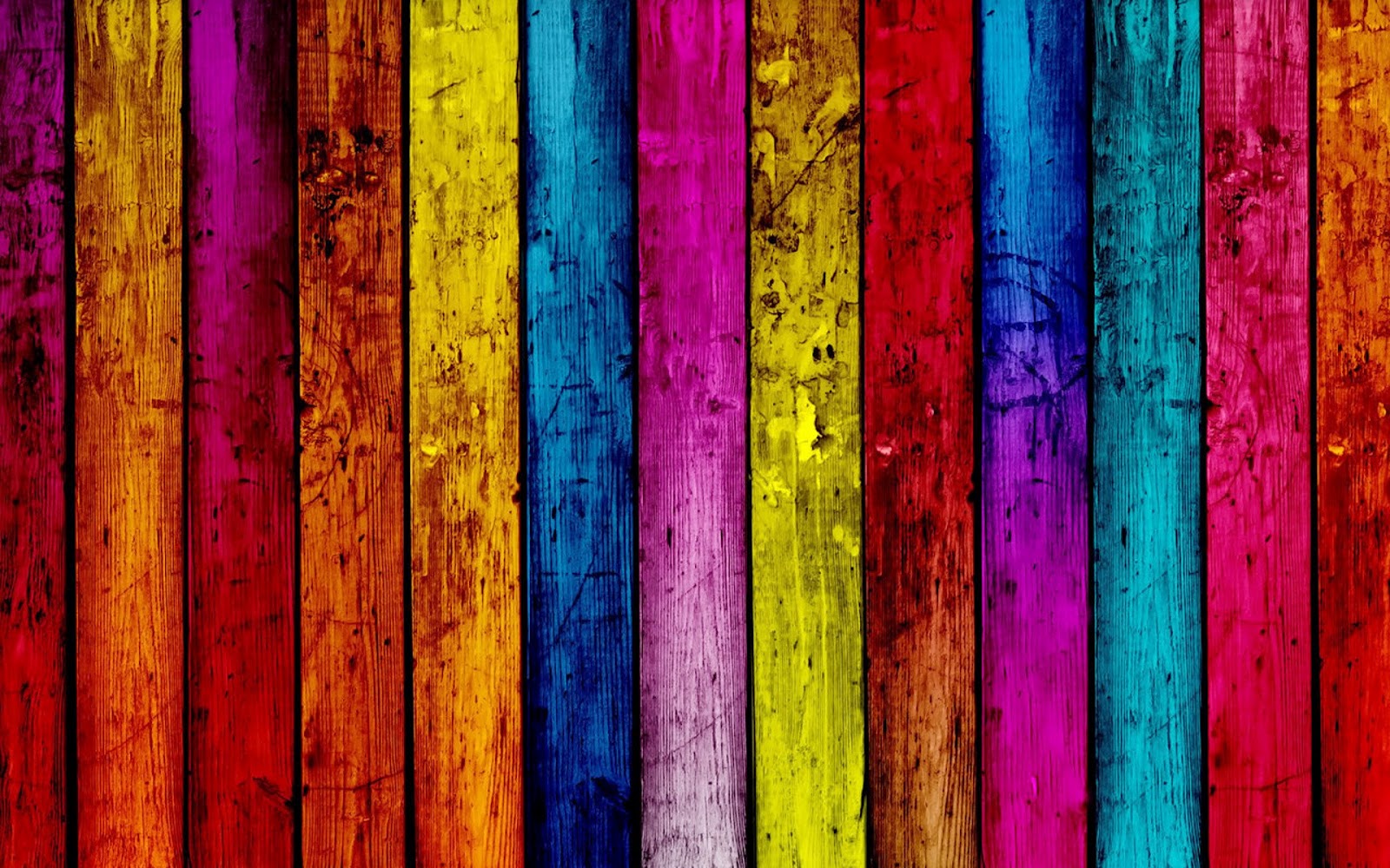 Rainbow Colors Wood Texture HD Desktop Wallpaper