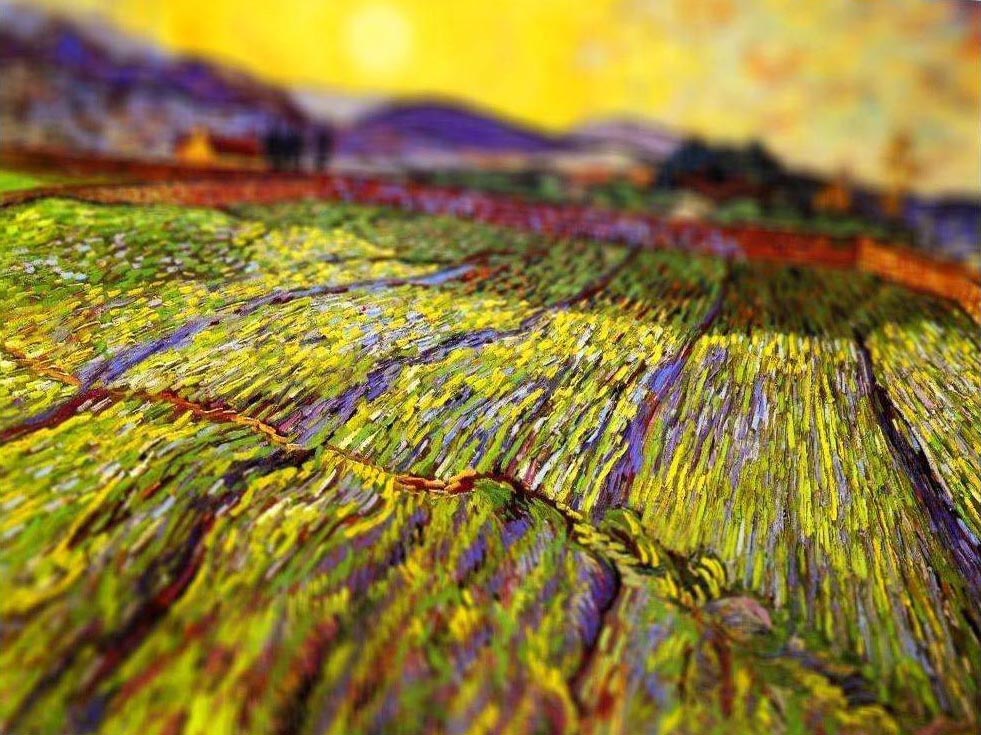 Vincent Van Gogh Tiltshift Typical Painting Artworf Field