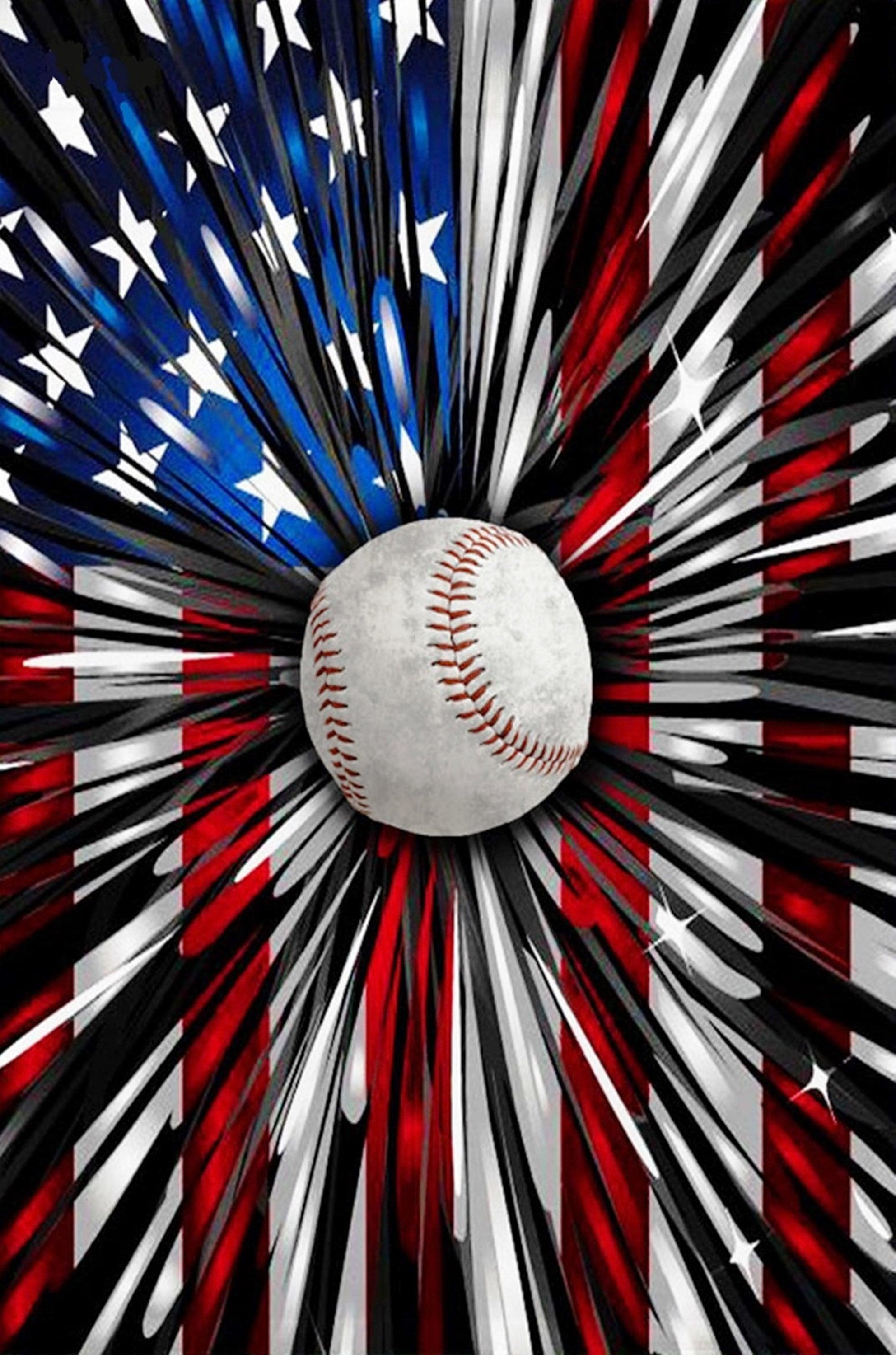 Baseball Softball American Flag USA Patriotism Sublimated Etsy