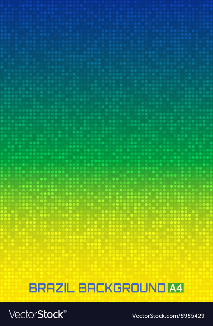Digital Background Using Brazil Flag Colors Vector Image