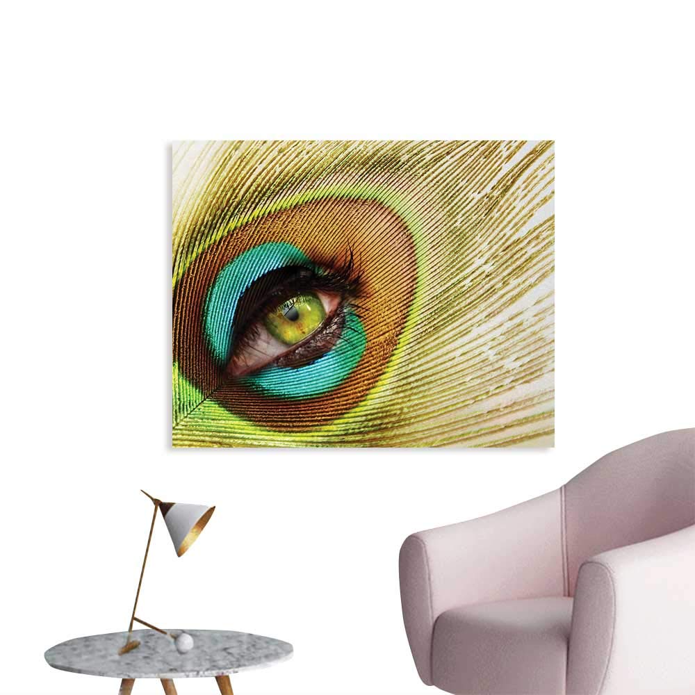 Amazon Homehot Peacock Poster Print Woman Looking Through