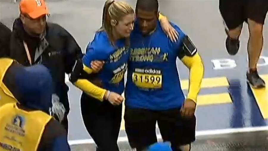 Boston Marathon Bombing Survivor Rebekah Gregory Crosses Race S Finish