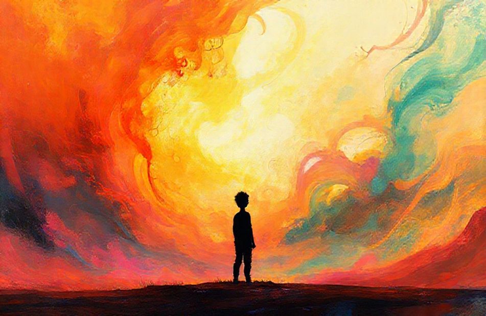 Abostrak Alone Boy Wallpaper
