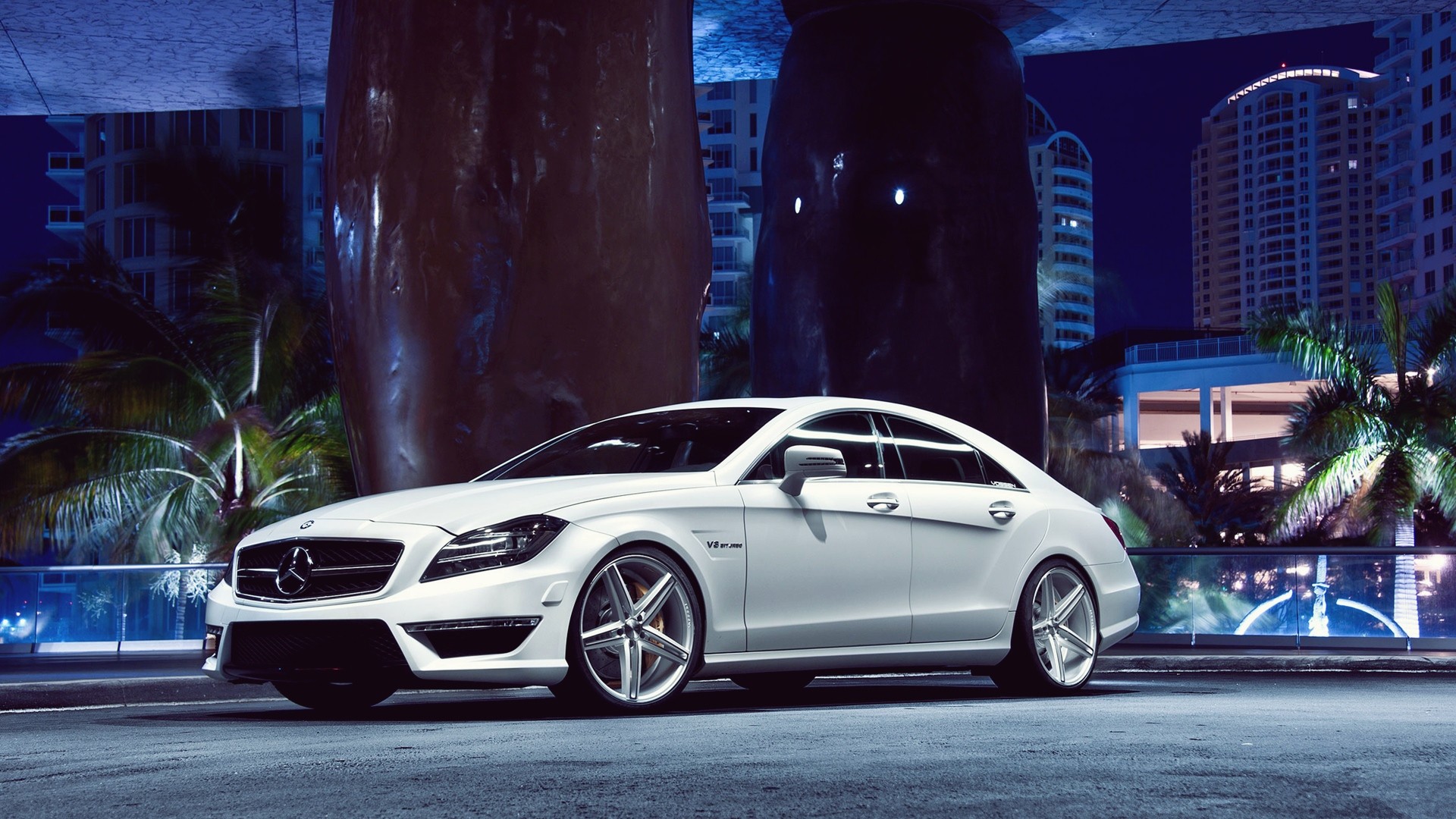 Night Cars Vehicles Automotive Mercedes Benz Cls63 Amg