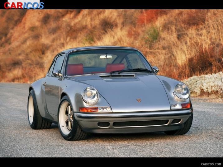 Singer Porsche Silver Front Wallpaper