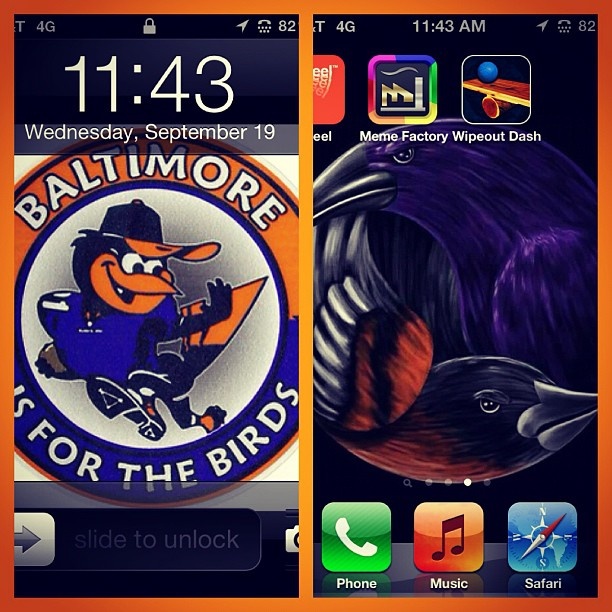 iPhone Screenshot Wallpaper Baltimore Ravens Orioles Mlb Nfl