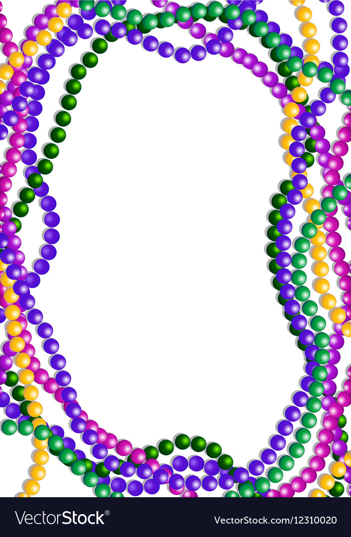Mardi Gras Beads Background Royalty Vector Image