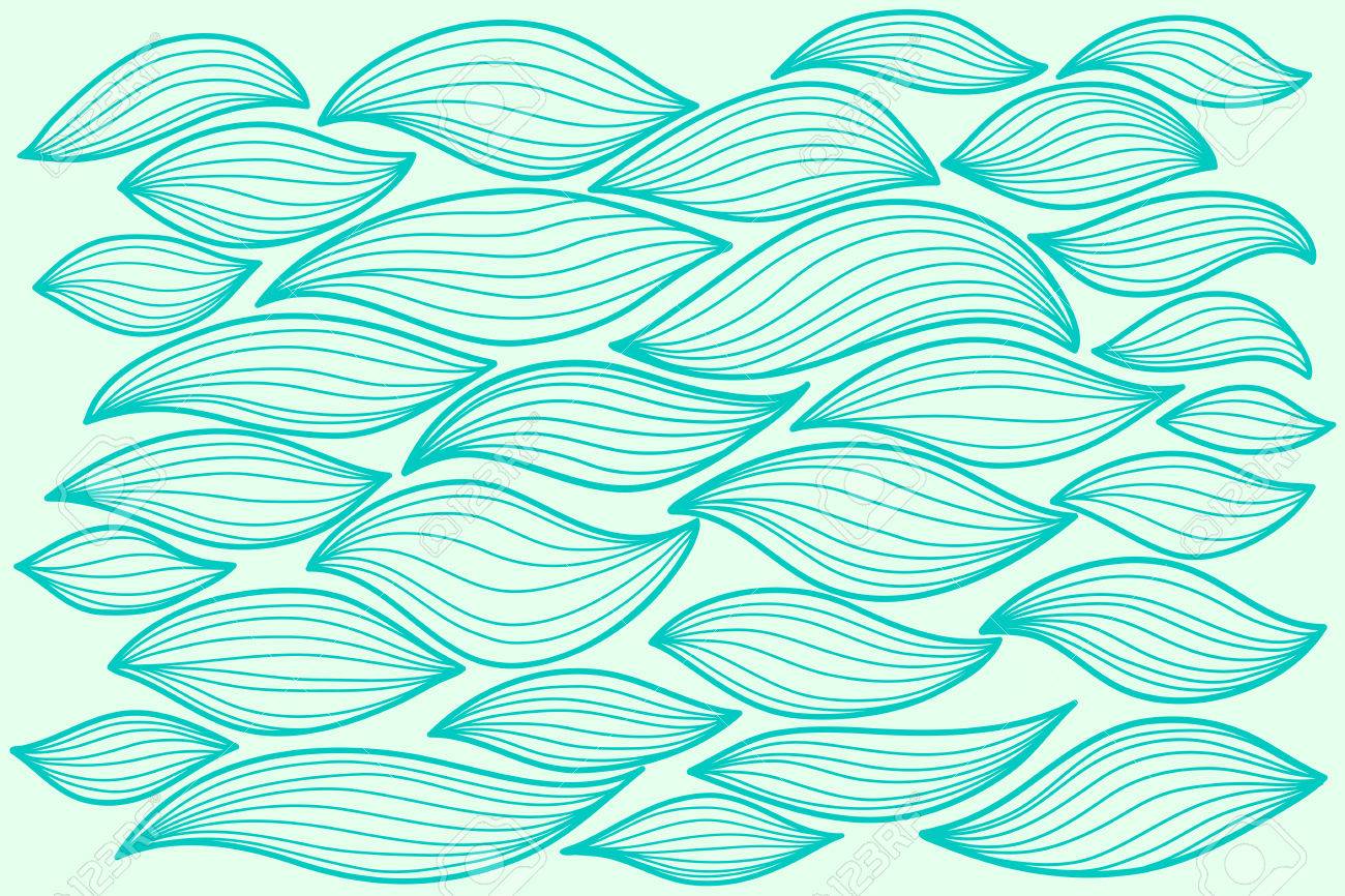 Sea Waves Illustration Elements For Design Of Background And