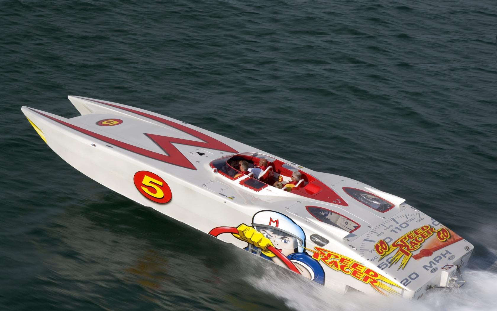 Full Size Speed Racer Powerboat Ships And Boats Wallpaper