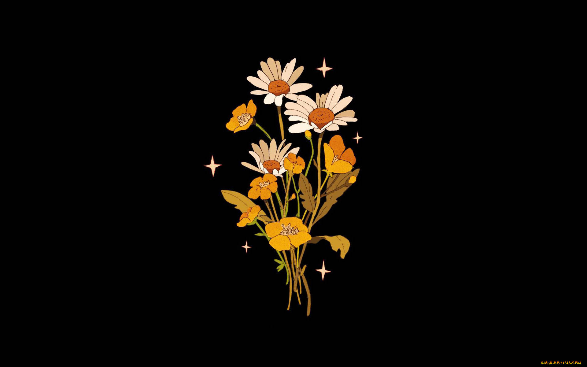 Minimalist Flower Computer Wallpaper