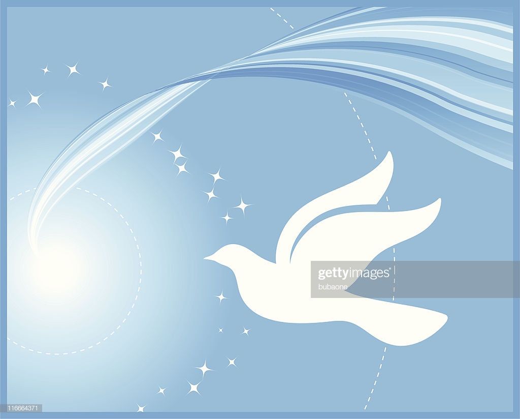 Dove On Blue Background High Res Vector Graphic Getty Image