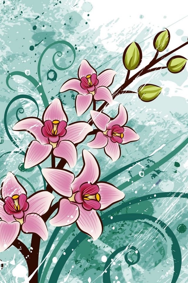 iPhone Wallpaper HD Cute Abstract Flower
