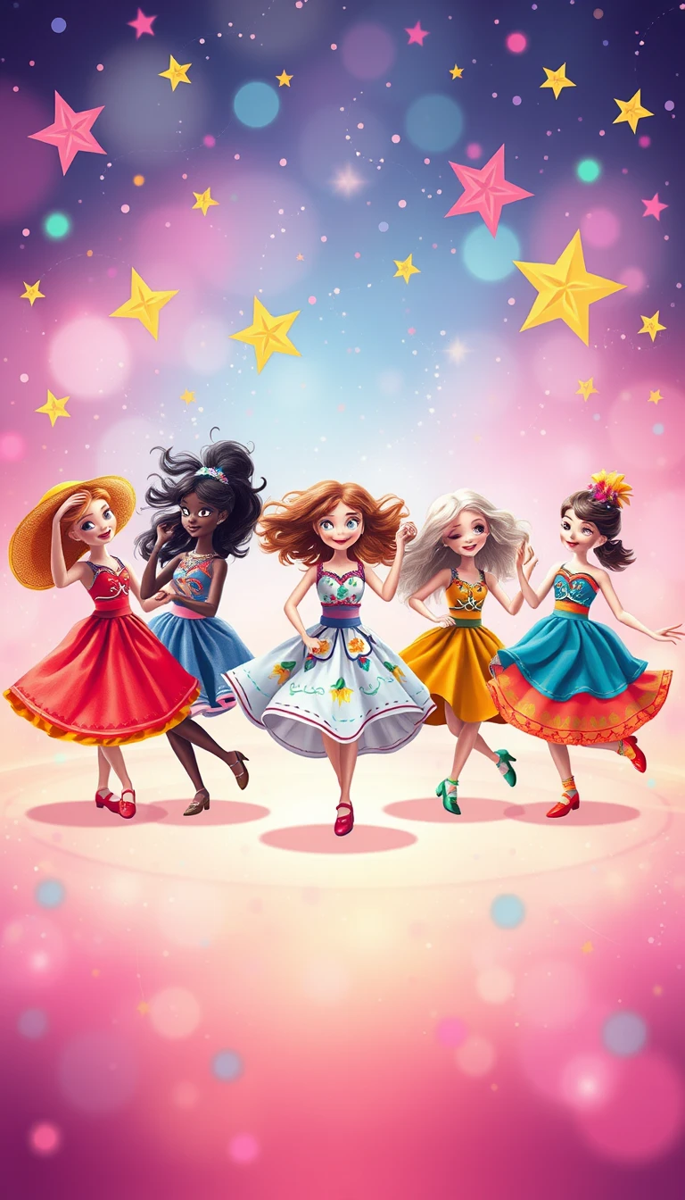 Dancing Dolls Wallpaper