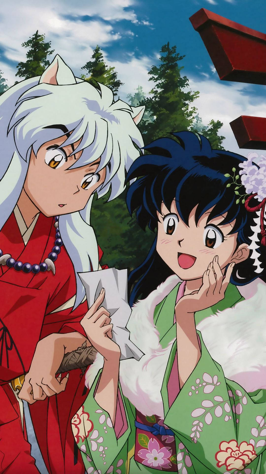 Inuyasha And Kagome In Kimono 7k3rrobu8r5olxl9 Wallpaper