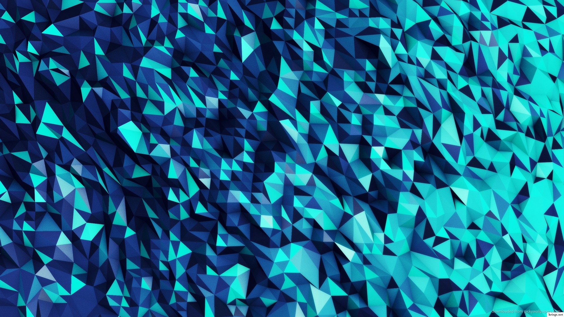 HD Blue Polygons Wallpaper
