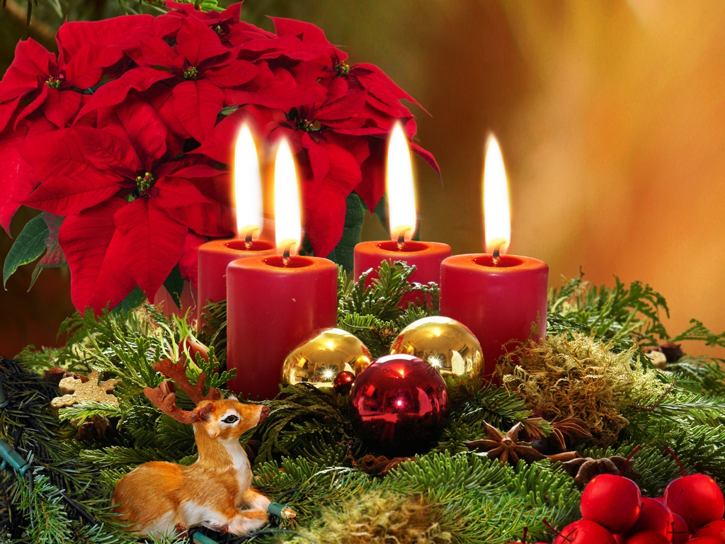 Christmas Candle Wallpaper Ecards